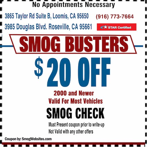 Smog Check Coupon Roseville